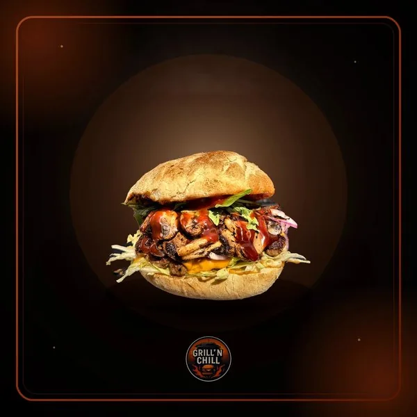 White BBQ Burger
